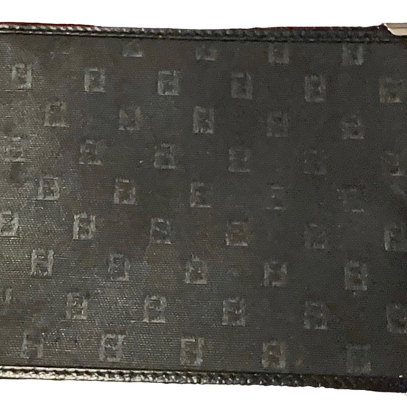 Fendi Black Vintage Agenda Cover Bifold Wallet For men